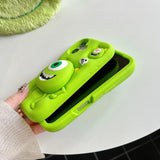 Funny Cartoon Monsters Cover With Stand Holder Soft Silicone Case for iPhone 16 15 14 13 12 Pro Max - AKM CASE｜iPhone Case & Accesories Worldwide