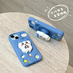 Hachiware Chiikawa Three - Dimensional Cute Cartoon All - in - one Bracket Full - in Silicone Soft Case - AKM CASE｜iPhone Case & Accesories Worldwide
