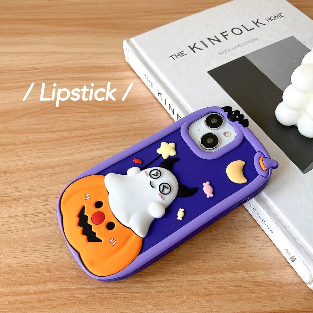 Halloween Pumpkin Ghost Soft Silicone Case Cover - AKM CASE｜iPhone Case & Accesories Worldwide