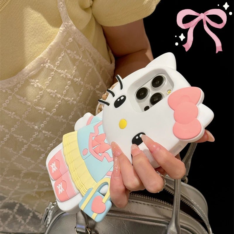 Handbag Hello Kitty Kuromi Silicone Soft Cover Case - AKM CASE｜iPhone Case & Accesories Worldwide