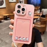 Hello Kitty Clear Case with Wallet for iPhone 16/15/14/13/12/11 - AKM CASE｜iPhone Case & Accesories Worldwide