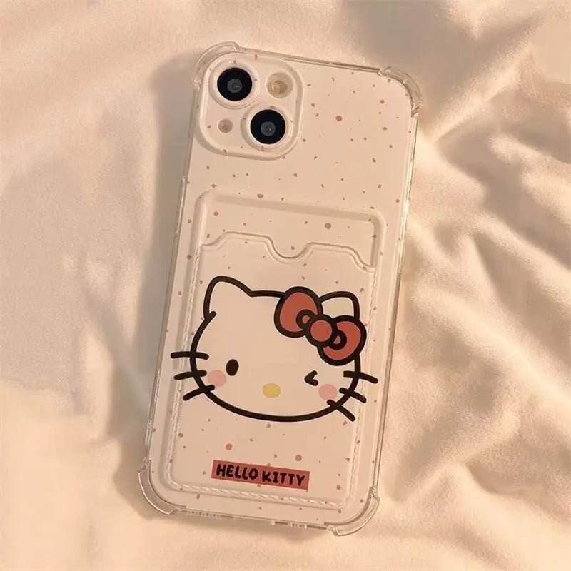 Hello Kitty Clear Case with Wallet for iPhone 16/15/14/13/12/11 - AKM CASE｜iPhone Case & Accesories Worldwide