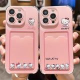 Hello Kitty Clear Case with Wallet for iPhone 16/15/14/13/12/11 - AKM CASE｜iPhone Case & Accesories Worldwide