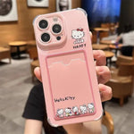 Hello Kitty Clear Case with Wallet for iPhone 16/15/14/13/12/11 - AKM CASE｜iPhone Case & Accesories Worldwide