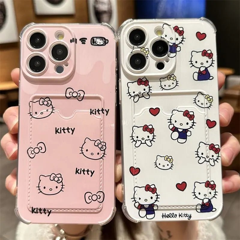 Hello Kitty Clear Case with Wallet for iPhone 16/15/14/13/12/11 - AKM CASE｜iPhone Case & Accesories Worldwide