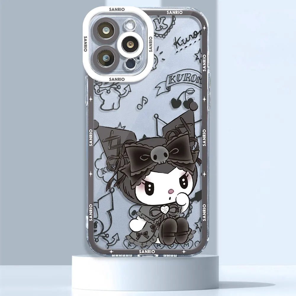 Hello Kitty Kuromi Melody Case for iPhone 15 14 Pro Max 13 12 11 XR XS X 8 7 6 6S Plus SE 2020 Clear Soft Fundas - AKM CASE｜iPhone Case & Accesories Worldwide