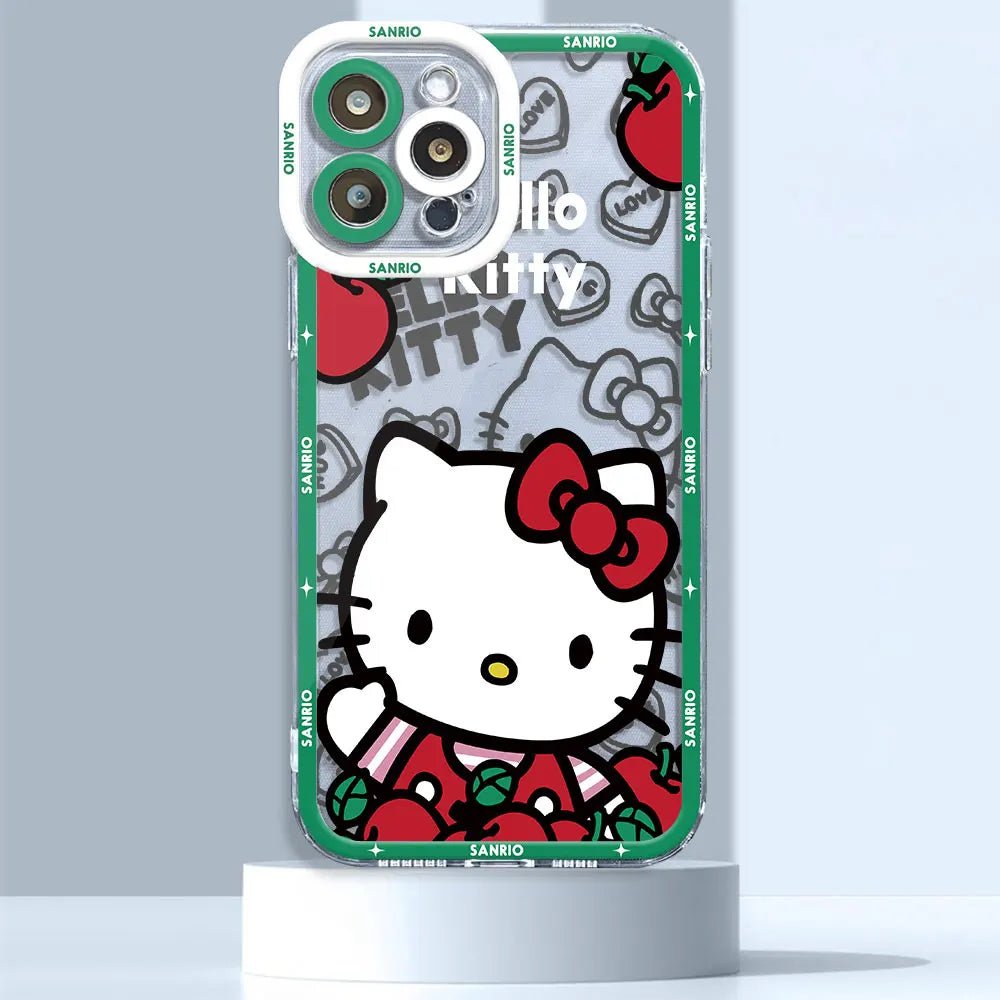Hello Kitty Kuromi Melody Case for iPhone 15 14 Pro Max 13 12 11 XR XS X 8 7 6 6S Plus SE 2020 Clear Soft Fundas - AKM CASE｜iPhone Case & Accesories Worldwide