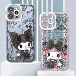 Hello Kitty Kuromi Melody Case for iPhone 15 14 Pro Max 13 12 11 XR XS X 8 7 6 6S Plus SE 2020 Clear Soft Fundas - AKM CASE｜iPhone Case & Accesories Worldwide