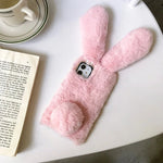 JAVY Plush Rabbit Cute Warm Phone Case Fur Cover Furry Fluffy - AKM CASE｜iPhone Case & Accesories Worldwide