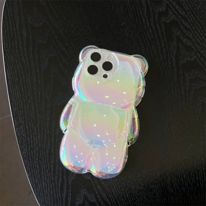 Kawaii 3D Bear Phone Case for iPhone 14/15/16 - Cute & Shockproof - AKM CASE｜iPhone Case & Accesories Worldwide