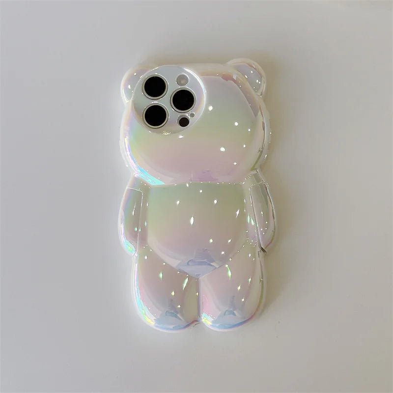 Kawaii 3D Bear Phone Case for iPhone 14/15/16 - Cute & Shockproof - AKM CASE｜iPhone Case & Accesories Worldwide