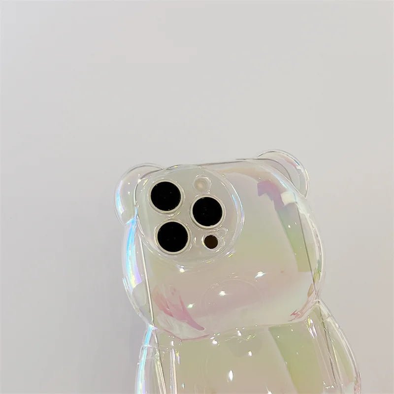 Kawaii 3D Bear Phone Case for iPhone 14/15/16 - Cute & Shockproof - AKM CASE｜iPhone Case & Accesories Worldwide