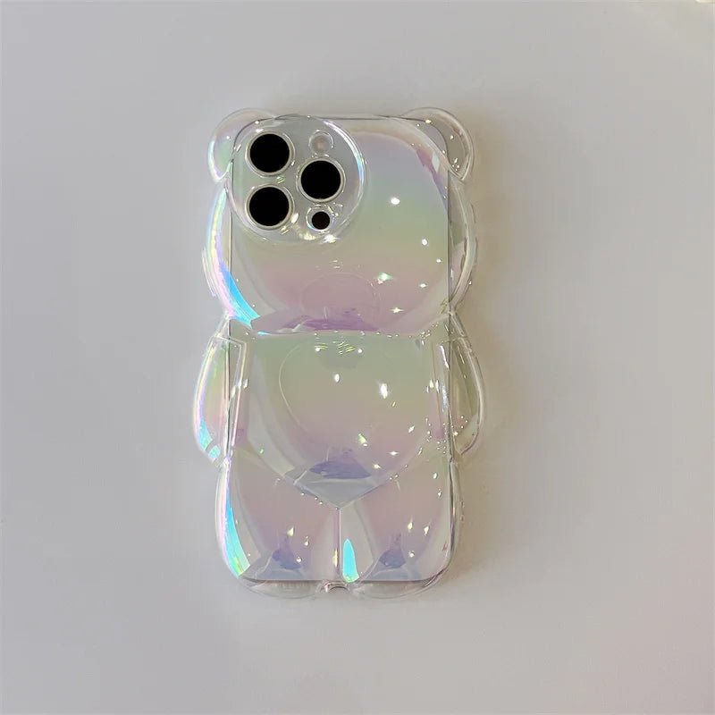 Kawaii 3D Bear Phone Case for iPhone 14/15/16 - Cute & Shockproof - AKM CASE｜iPhone Case & Accesories Worldwide