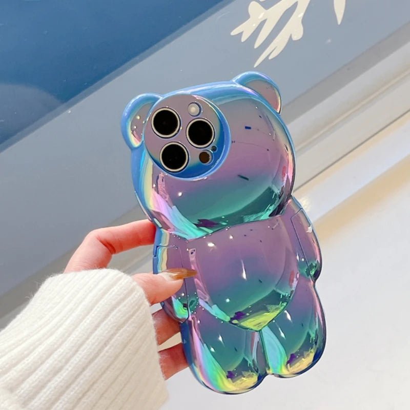 Kawaii 3D Bear Phone Case for iPhone 14/15/16 - Cute & Shockproof - AKM CASE｜iPhone Case & Accesories Worldwide