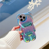 Kawaii 3D Bear Phone Case for iPhone 14/15/16 - Cute & Shockproof - AKM CASE｜iPhone Case & Accesories Worldwide
