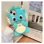 Kawaii 3D Cartoon Big Dinosaur Soft Silicone Phone Case - AKM CASE｜iPhone Case & Accesories Worldwide