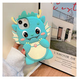 Kawaii 3D Cartoon Big Dinosaur Soft Silicone Phone Case - AKM CASE｜iPhone Case & Accesories Worldwide