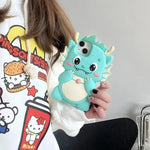 Kawaii 3D Cartoon Big Dinosaur Soft Silicone Phone Case - AKM CASE｜iPhone Case & Accesories Worldwide