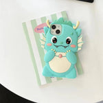 Kawaii 3D Cartoon Big Dinosaur Soft Silicone Phone Case - AKM CASE｜iPhone Case & Accesories Worldwide