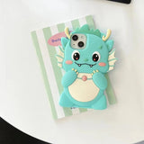 Kawaii 3D Cartoon Big Dinosaur Soft Silicone Phone Case - AKM CASE｜iPhone Case & Accesories Worldwide