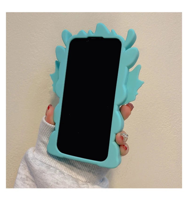 Kawaii 3D Cartoon Big Dinosaur Soft Silicone Phone Case - AKM CASE｜iPhone Case & Accesories Worldwide