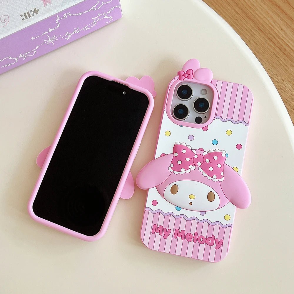 Kawaii Cartoon Hello Kitty, Kuromi, My Melody Soft Silicone Case - AKM CASE｜iPhone Case & Accesories Worldwide