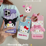 Kawaii Cartoon Hello Kitty, Kuromi, My Melody Soft Silicone Case - AKM CASE｜iPhone Case & Accesories Worldwide