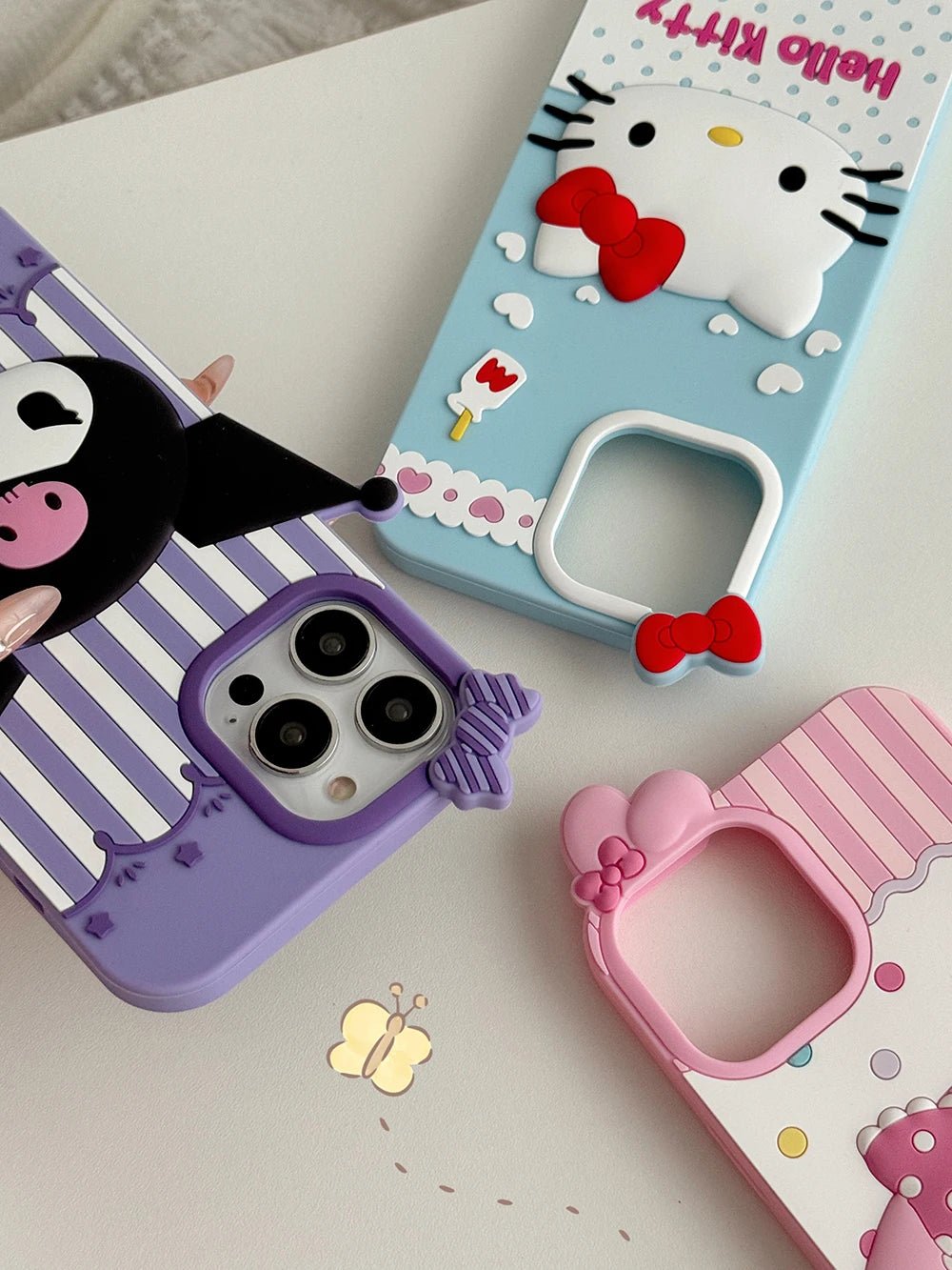 Kawaii Cartoon Hello Kitty, Kuromi, My Melody Soft Silicone Case - AKM CASE｜iPhone Case & Accesories Worldwide
