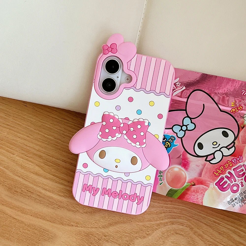 Kawaii Cartoon Hello Kitty, Kuromi, My Melody Soft Silicone Case - AKM CASE｜iPhone Case & Accesories Worldwide