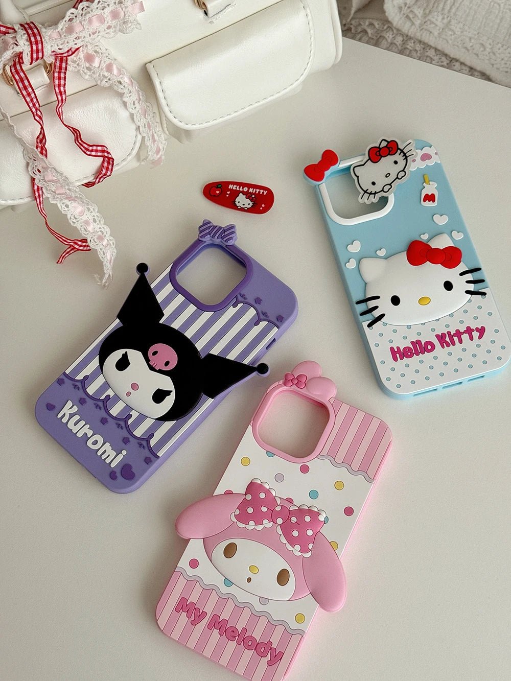 Kawaii Cartoon Hello Kitty, Kuromi, My Melody Soft Silicone Case - AKM CASE｜iPhone Case & Accesories Worldwide