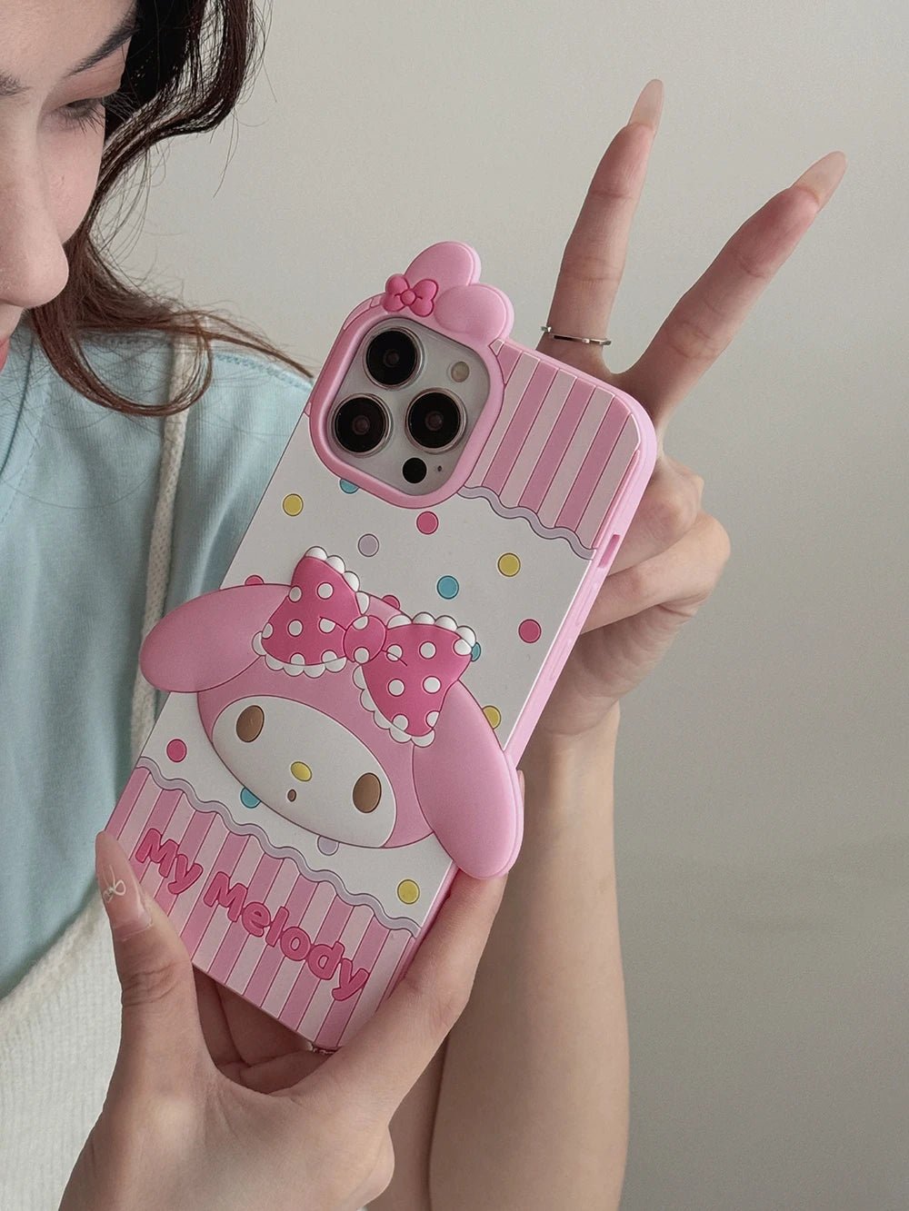Kawaii Cartoon Hello Kitty, Kuromi, My Melody Soft Silicone Case - AKM CASE｜iPhone Case & Accesories Worldwide