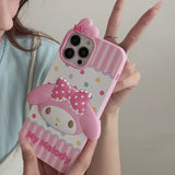 Kawaii Cartoon Hello Kitty, Kuromi, My Melody Soft Silicone Case - AKM CASE｜iPhone Case & Accesories Worldwide