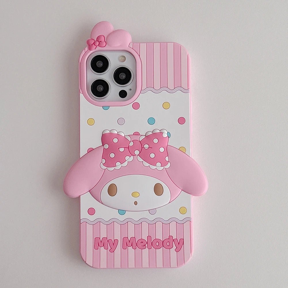 Kawaii Cartoon Hello Kitty, Kuromi, My Melody Soft Silicone Case - AKM CASE｜iPhone Case & Accesories Worldwide