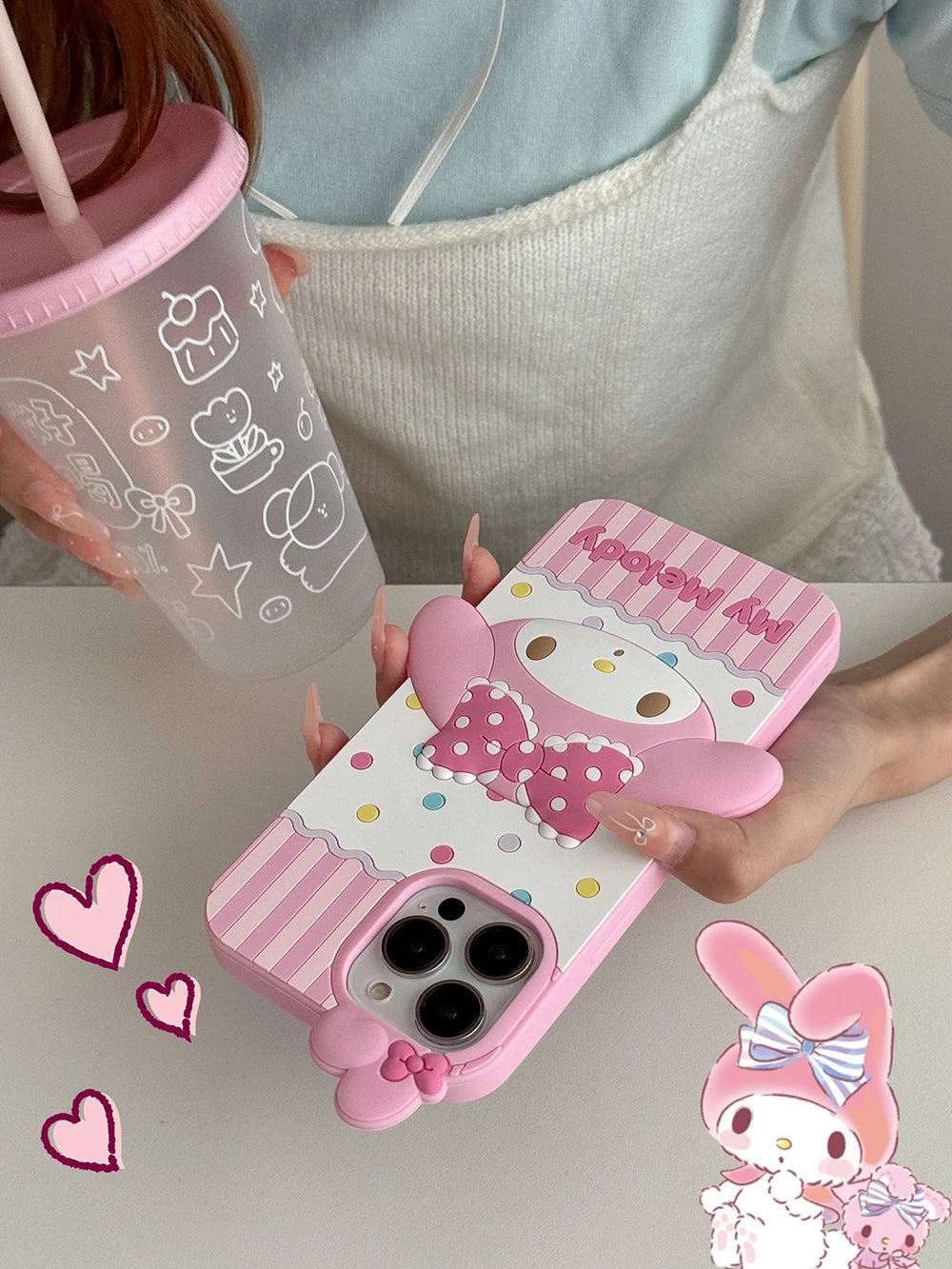 Kawaii Cartoon Hello Kitty, Kuromi, My Melody Soft Silicone Case - AKM CASE｜iPhone Case & Accesories Worldwide