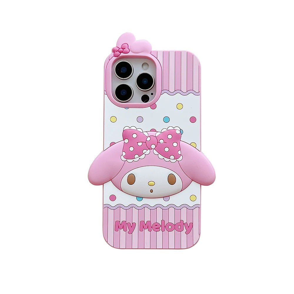 Kawaii Cartoon Hello Kitty, Kuromi, My Melody Soft Silicone Case - AKM CASE｜iPhone Case & Accesories Worldwide