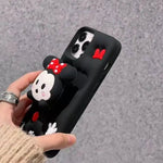 Kawaii Mickey & Minnie Mouse Soft Silicone Case with Holder - AKM CASE｜iPhone Case & Accesories Worldwide