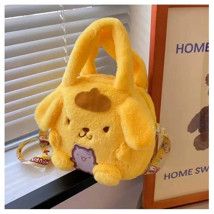 Kawaii Sanrio Plush Bag Kuromi Backpack Anime Melody Cinnamoroll Plushie Handbags Pochacco Cartoon Stuffed Bag for Girls Gifts - AKM CASE｜iPhone Case & Accesories Worldwide