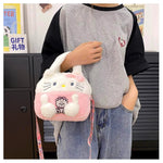 Kawaii Sanrio Plush Bag Kuromi Backpack Anime Melody Cinnamoroll Plushie Handbags Pochacco Cartoon Stuffed Bag for Girls Gifts - AKM CASE｜iPhone Case & Accesories Worldwide