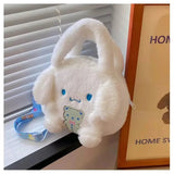 Kawaii Sanrio Plush Bag Kuromi Backpack Anime Melody Cinnamoroll Plushie Handbags Pochacco Cartoon Stuffed Bag for Girls Gifts - AKM CASE｜iPhone Case & Accesories Worldwide