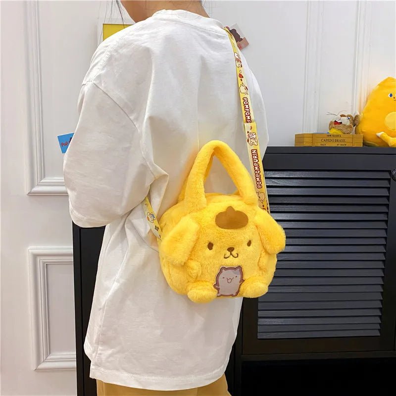 Kawaii Sanrio Plush Bag Kuromi Backpack Anime Melody Cinnamoroll Plushie Handbags Pochacco Cartoon Stuffed Bag for Girls Gifts - AKM CASE｜iPhone Case & Accesories Worldwide
