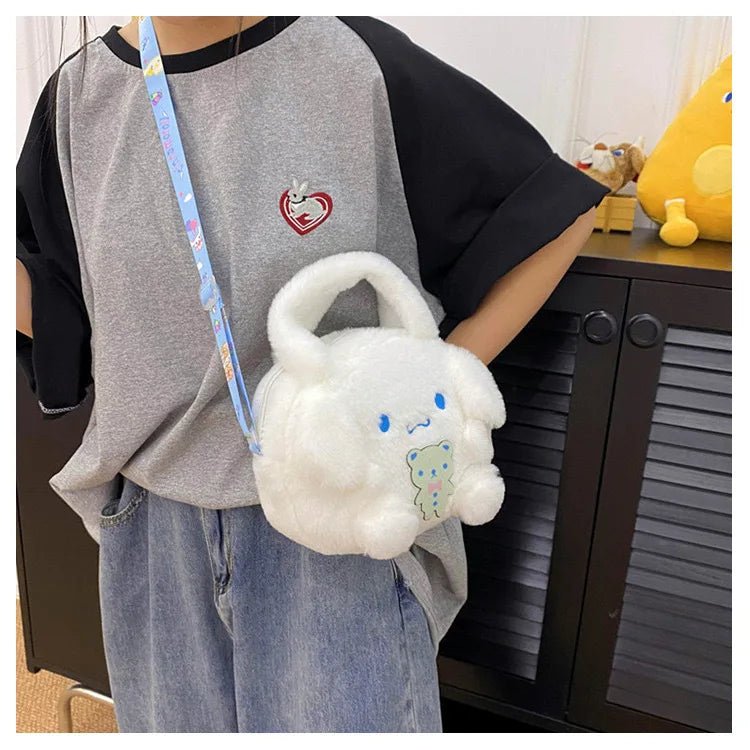 Kawaii Sanrio Plush Bag Kuromi Backpack Anime Melody Cinnamoroll Plushie Handbags Pochacco Cartoon Stuffed Bag for Girls Gifts - AKM CASE｜iPhone Case & Accesories Worldwide
