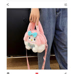 Kawaii Sanrio Plush Bag Kuromi Backpack Anime Melody Cinnamoroll Plushie Handbags Pochacco Cartoon Stuffed Bag for Girls Gifts - AKM CASE｜iPhone Case & Accesories Worldwide