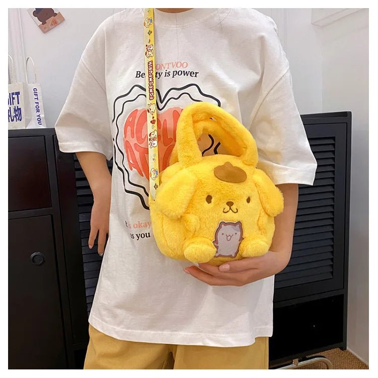 Kawaii Sanrio Plush Bag Kuromi Backpack Anime Melody Cinnamoroll Plushie Handbags Pochacco Cartoon Stuffed Bag for Girls Gifts - AKM CASE｜iPhone Case & Accesories Worldwide