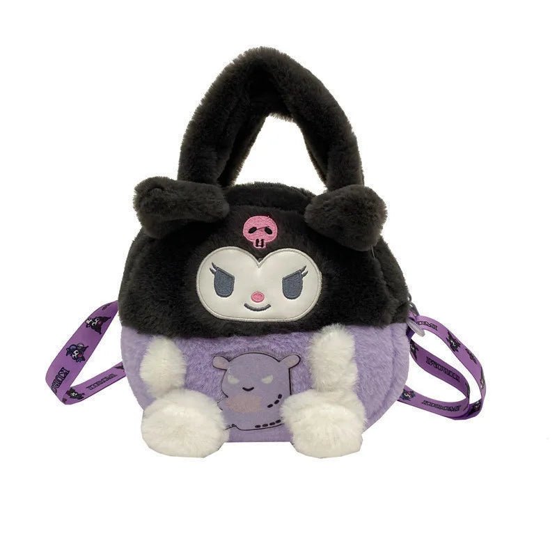 Kawaii Sanrio Plush Bag Kuromi Backpack Anime Melody Cinnamoroll Plushie Handbags Pochacco Cartoon Stuffed Bag for Girls Gifts - AKM CASE｜iPhone Case & Accesories Worldwide