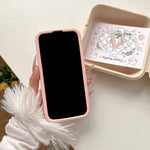 Kawaii Summer Fruit Floral Peach Bracket Soft Silicone Case with Stand Holder - AKM CASE｜iPhone Case & Accesories Worldwide