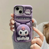 Kuromi Head Holder Soft Silicone Soft Case - AKM CASE｜iPhone Case & Accesories Worldwide