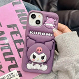 Kuromi Head Holder Soft Silicone Soft Case - AKM CASE｜iPhone Case & Accesories Worldwide