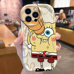 Lovely S - SpongeBobs Case for iPhone 16 15 14 Pro Max 13 12 Mini 11 XS X XR 8 7 Plus SE 2022 2020 Soft Silicone Shockproof Cover - AKM CASE｜iPhone Case & Accesories Worldwide
