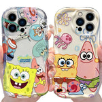 Lovely S - SpongeBobs Case for iPhone 16 15 14 Pro Max 13 12 Mini 11 XS X XR 8 7 Plus SE 2022 2020 Soft Silicone Shockproof Cover - AKM CASE｜iPhone Case & Accesories Worldwide
