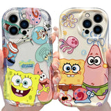 Lovely S - SpongeBobs Case for iPhone 16 15 14 Pro Max 13 12 Mini 11 XS X XR 8 7 Plus SE 2022 2020 Soft Silicone Shockproof Cover - AKM CASE｜iPhone Case & Accesories Worldwide